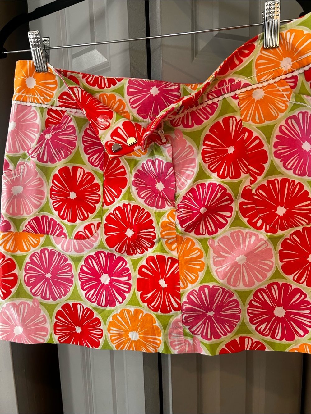 Lilly Pulitzer Pink Green Orange Floral Skirt